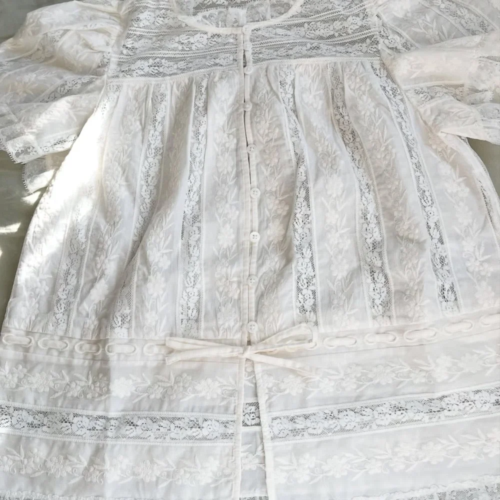 Sezane Shenali Blouse Ecru NWT size 6 - Picture 2 of 4